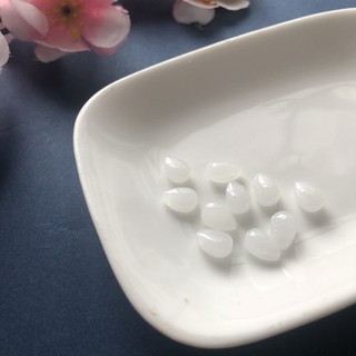 [Nguyên liệu làm trâm] 5 hạt thủy tinh giọt nước 6*9mm