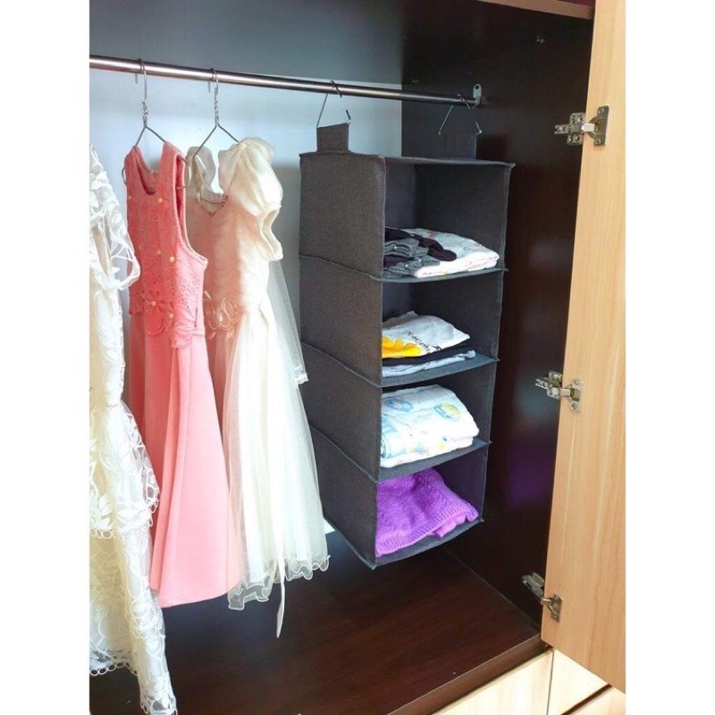 [Hàng VN] Gía treo tủ quần áo chịu lực tốt tiện gọn, dễ tìm phong cách sang trọng Shelf Hanging Storage