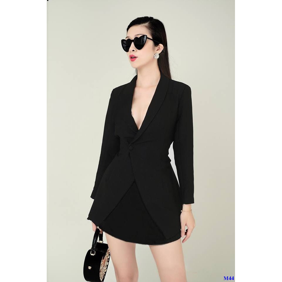 Set Bộ Áo Vest Tay Dài Phối Váy Ngắn Sang Trọng