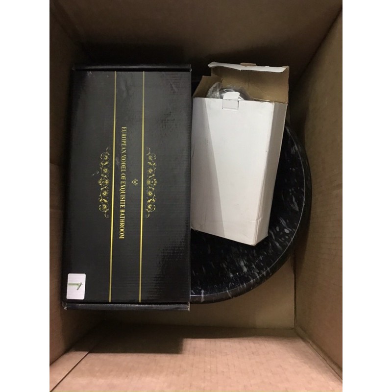 Lavabo đá tự nhiên đen vệt mưa | BigBuy360 - bigbuy360.vn