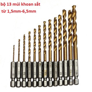 Bộ 13 mũi khoan chuyên gỗ, sắt chuôi lục giác cho khoan