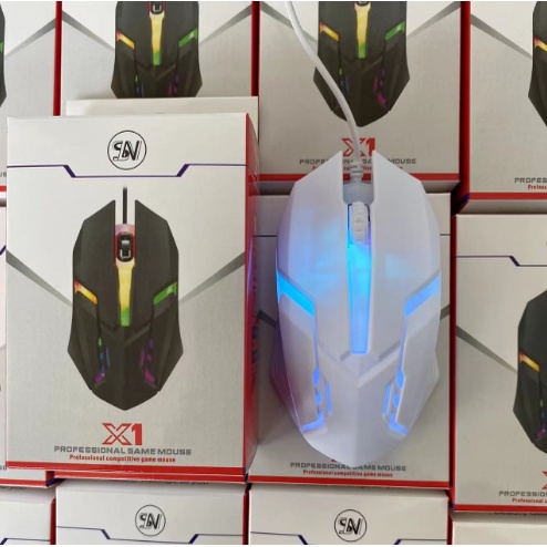 Chuột Gaming X1 LED có dây 1200 DPI,Chuột chơi game giá rẻ