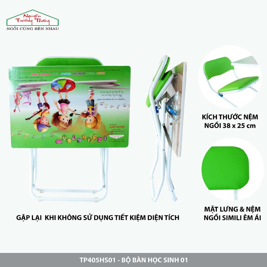 Bộ bàn học sinh ghế liền bàn | Bộ bàn học sinh 01 | Nguyễn Trường Thắng Desk