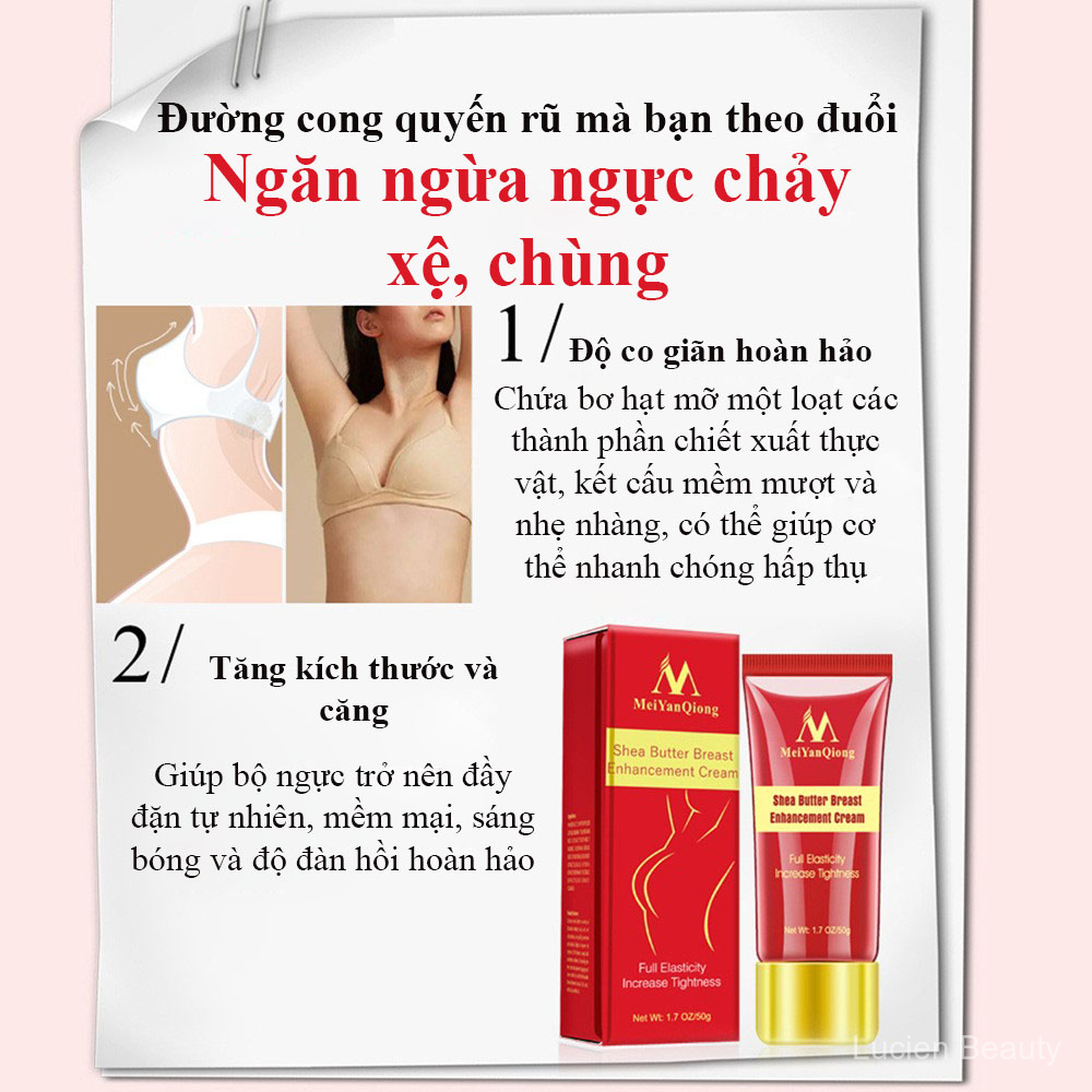 MeiYanQiong Kem tăng ngực nở ngực, kem làm tăng kích thước, massage nâng ngực chiết xuất hạt bơ tự nhiên (Có Che Tên)