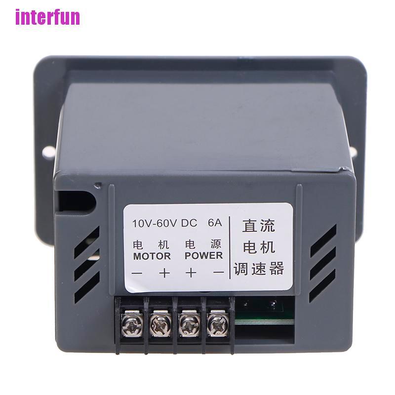[Interfun1] 12V 24V 36V 48V Pwm Dc Motor Speed Controller Reversible Switch 6A Regulator [Fun]