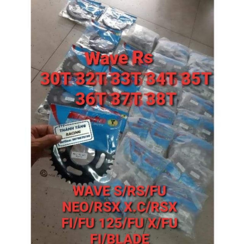 NHÔNG + DĨA WAVE RS/RSX/WAVE S110/FU125/FUTURE X/MSX 125 32T-34T-35T-36T-37T-38T CHÍNH HÃNG RECTO