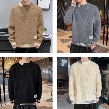 Sweater nam form rộng, áo len nam phong cách Ulzzang ấn tượng