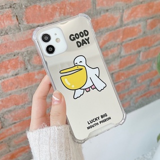 Ốp điện thoại silicon mềm tráng gương hình chim bồ câu cho  iPhone13/13pro/13promax 12/12pro/12promax 11/11pro/11promax X/XS XR XSMAX 7/7Plus 8/8Plus 6sPlus