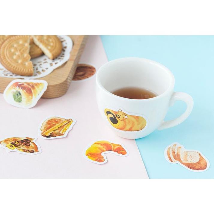 Bộ 46 Sticker Hàn Quốc hình Bánh Vòng dễ thương dán trang trí E97