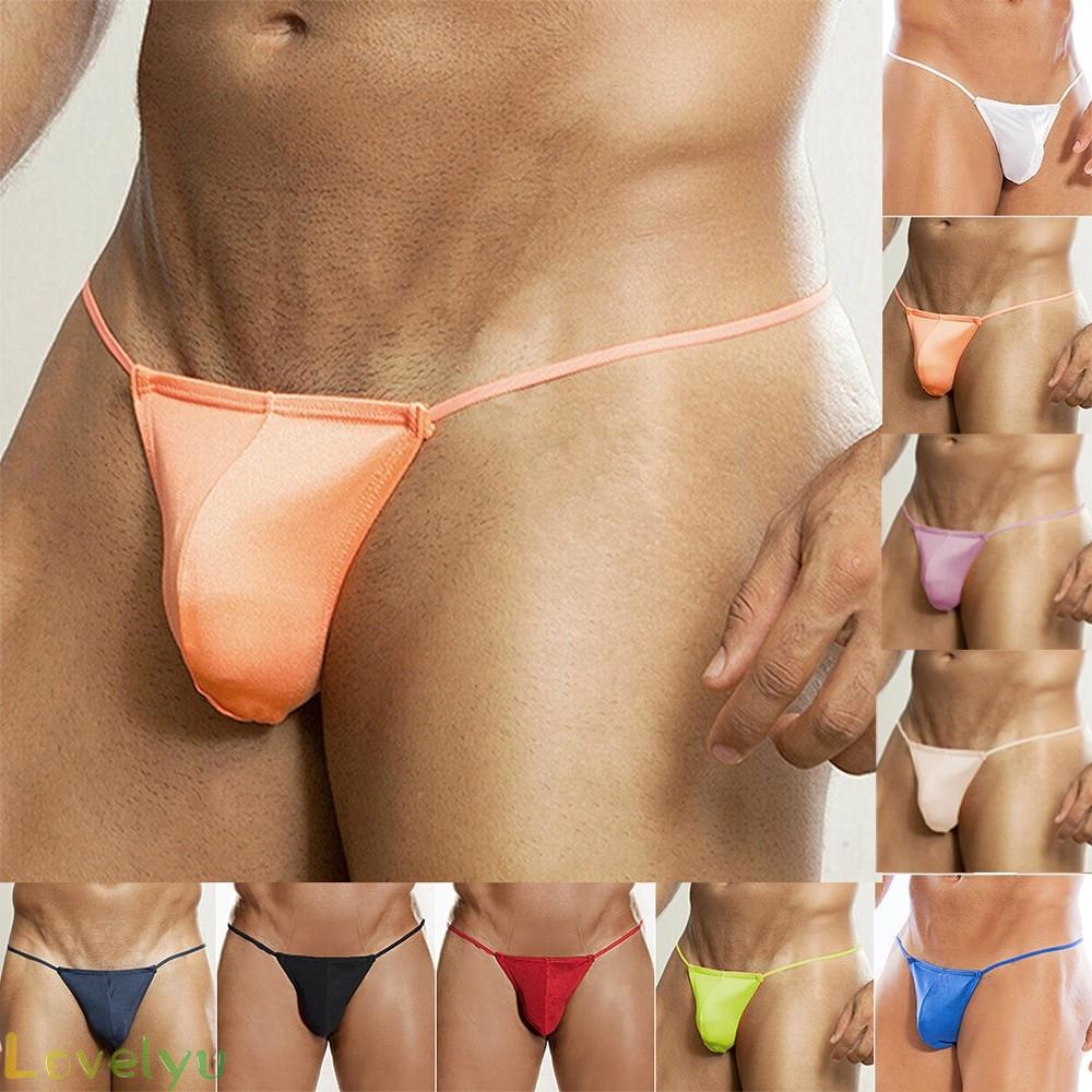 ◀READY▶Men Gay Sexy Summer Transparent Sheer Nylon G string Thongs Underwear Bikini Underwear Breathable# Good Quality