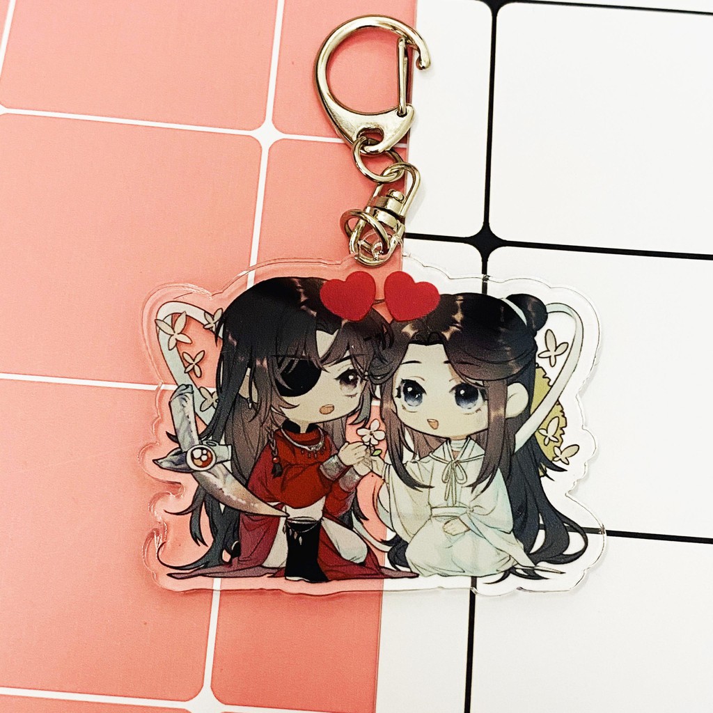 Móc khóa Thiên Quan Tứ Phúc ver couple Mica trong acrylic in hình anime chibi