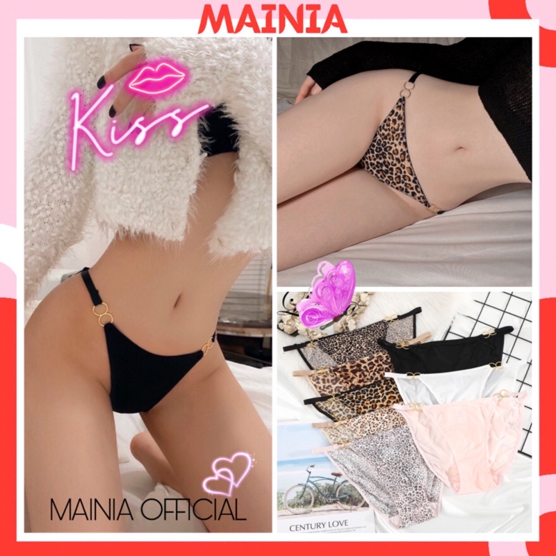 [ Có BIGSIZE 65Kg ] Quần Lót Su Lạnh Dây Hông Phối Khoen Tròn Sang Chảnh Phong Sexy Gợi Cảm Mainia Shop