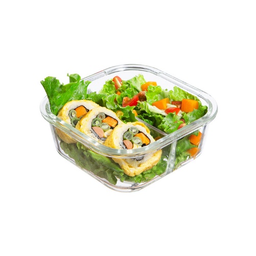 Hộp thủy tinh đựng thực phẩm - Dạng Vuông - Chịu Nhiệt - Size 320ml