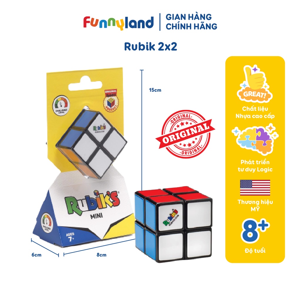 [Mã BMBAU50 giảm 7% đơn 99K] Đồ chơi thông minh Rubik chính hãng Rubik's Funnyland giúp bé phát triển tư duy toán học