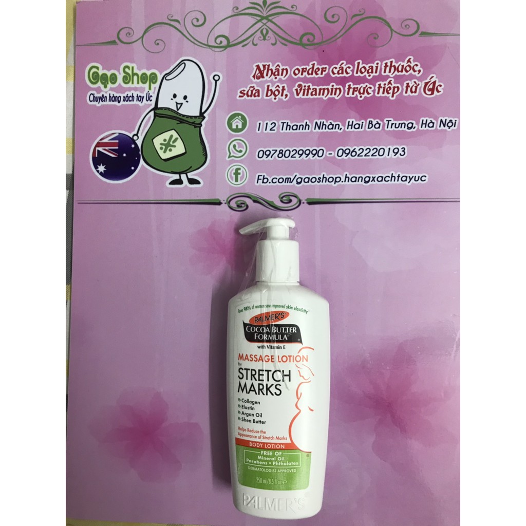 Kem Chống Rạng Da Palmer’s Cocoa Butter Formula Massge Lotion For Stretch Marks - 250ml
