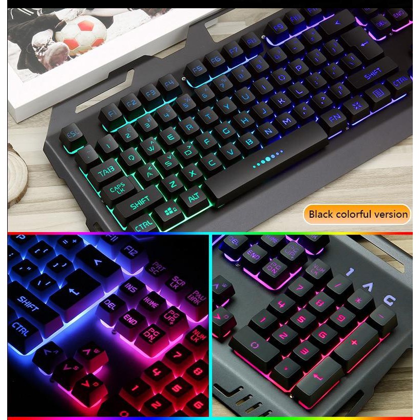 LANGTU V2 |Combo Bàn Phím cơ và Chuột Chơi Game 104 Phím Đèn Nền Có Dây USB Bàn Phím Cơ Led Rgb Cho Máy Tính Bảng Để Bàn