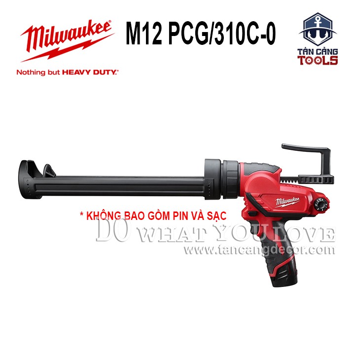 Máy Bơm Keo Dùng Pin Milwaukee M12 PCG/310C-0 ( Thân Máy )