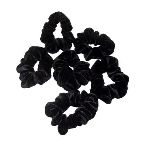 [HÀNG CÓ SẴN]Cột tóc vải nhung màu đen thời trang