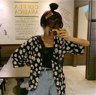 Áo kimono hoa cúc nhỏ