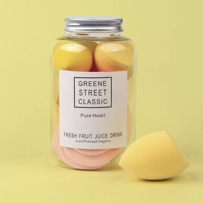 [Giá hủy diệt] Lọ 10 Mút Trang Điểm Kiểu Dáng Giọt Nước, Hồ Lô, Trứng Với Lọ Đựng Sang Trọng