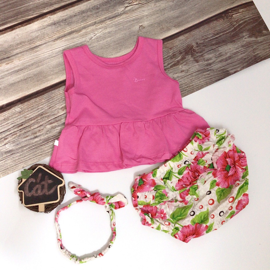 Combo 5 bộ babydoll bé gái 3-11kg