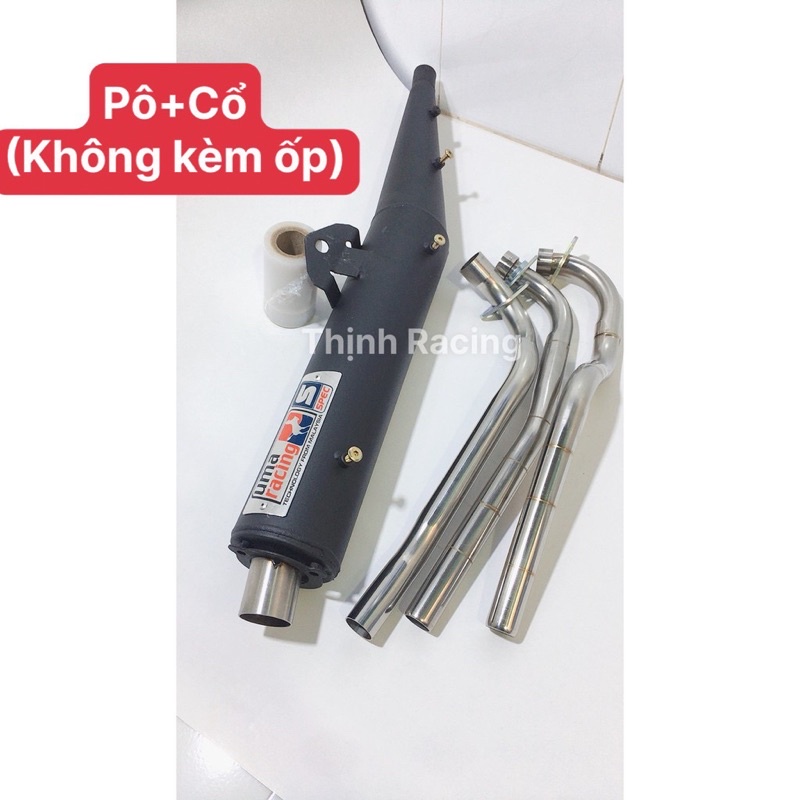 Pô Uma V4 Inox Gắn Sirius(Rc-Fi), Wave, Jupiter, Dream, Cub, Ex50, Galaxy, Blade, Future.... Tặng Kèm Ốp Spark