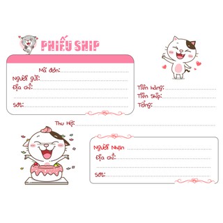 hóa đơn ship 3 cuốn /45k