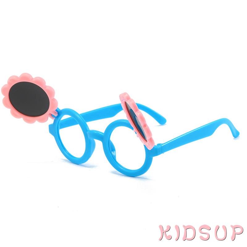 Kính mát chống tia UV thiết kế hoa hướng dương hoạt hình cho bé