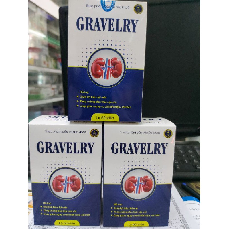 GRAVELRY -Sỏi thận, Sỏi mật,Sỏi tiết niệu, Sỏi bàng quang lọ30 viên
