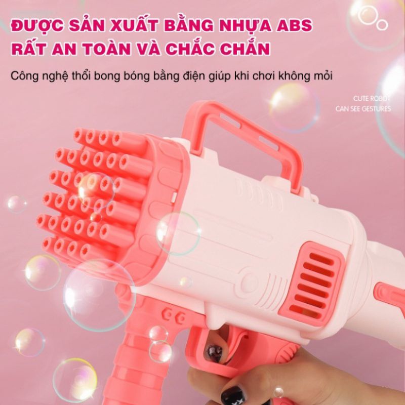 Súng bắn bong bóng xà phòng 32 nòng và nước xà phòng