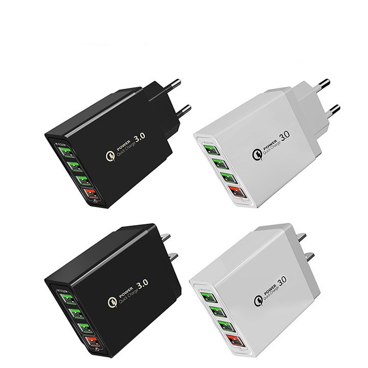 Củ sạc nhanh QC 3.0 Baixas 4 cổng USB Quick charge 25W Max 12V 9V 5V 1.5A 1.8A 5.5A youngcityshop 30.000