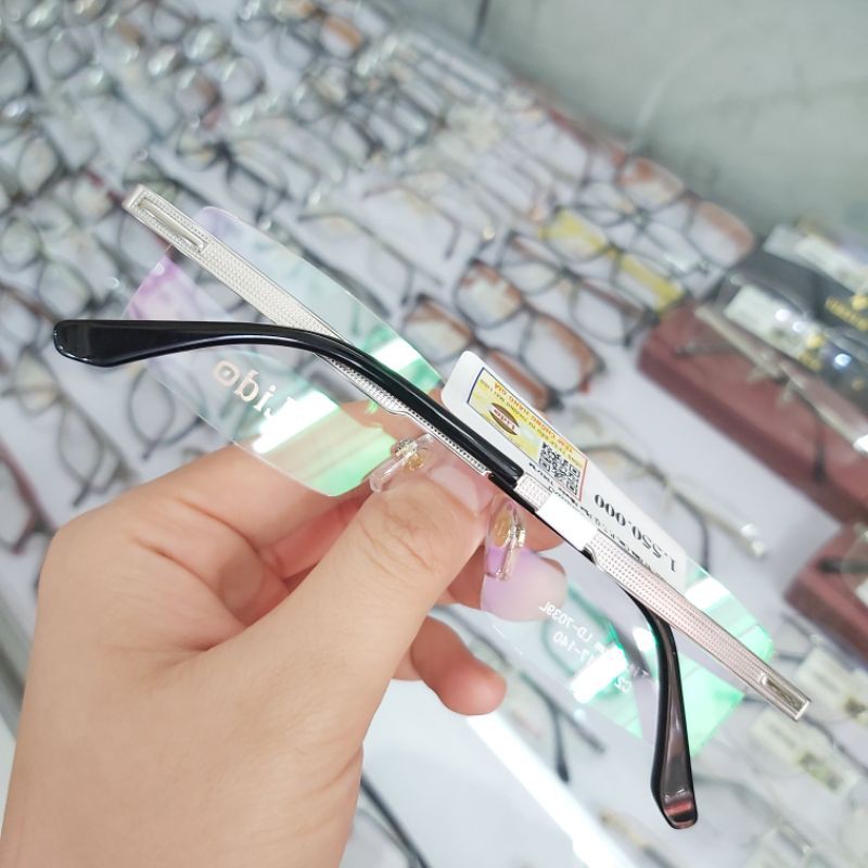 Combo gọng kính khoan LIDO + tròng kính Chemi Lens 1.60