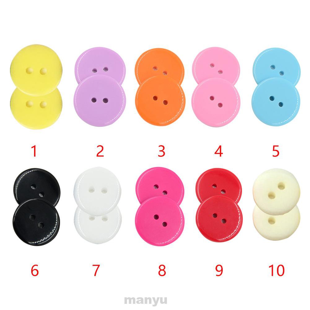 100pcs Buttons DIY Candy Color Round Resin Scrapbooking Sewing Embellishment 2 Holes