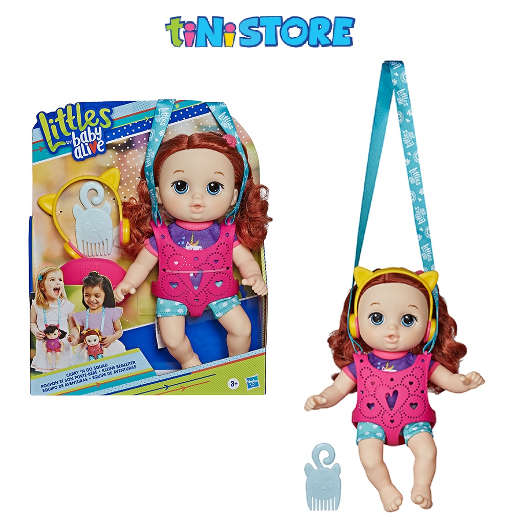 [Mã BMBAU300 giảm 7% đơn 499K] Đồ chơi bé gái Hasbro địu búp bê tóc đỏ Baby Alive E7174