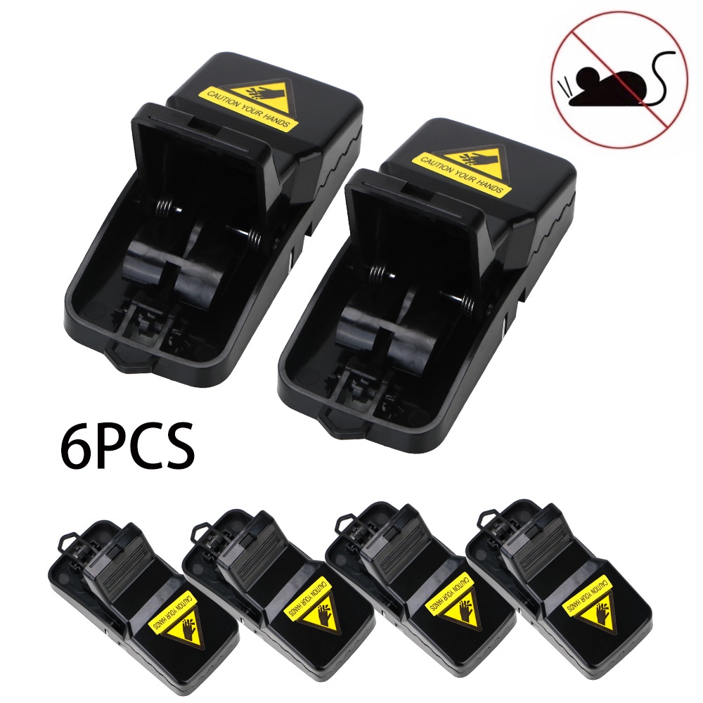 Set 6 Bẫy Bắt Chuột Bằng Nhựa Nhỏ An Toàn Có Thể Tái Sử Dụng Cho Gia Đình