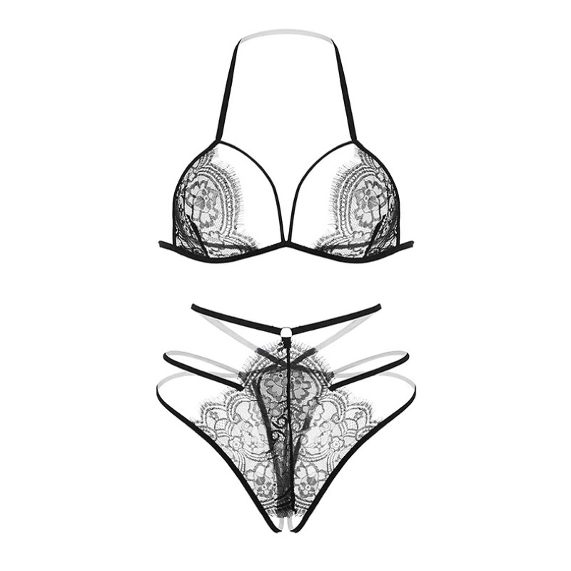 LST9010 - &lt;ĐEN/TRẮNG&gt; Nội Y Nữ Ren Mỏng Thiết Kế Xẻ Đáy Gợi Cảm