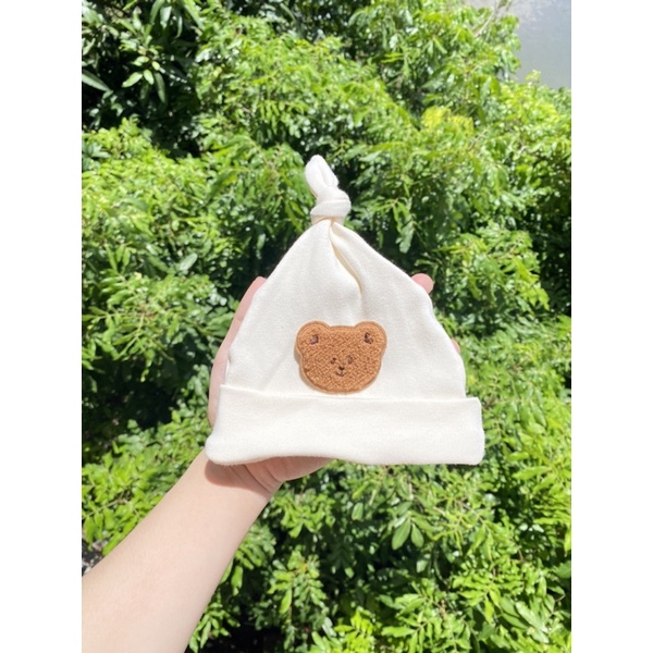 Mũ củ tỏi gấu nâu cho bé 0-12m