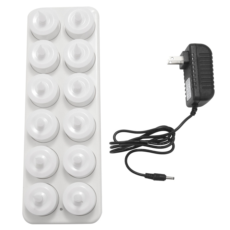 Bộ 12 Đèn LED Hình Nến Điện Tử Không Lửa Có Thể Sạc Lại Dùng Trang Trí Tiệc Giáng Sinh / Tiệc Cưới / Sự Kiện