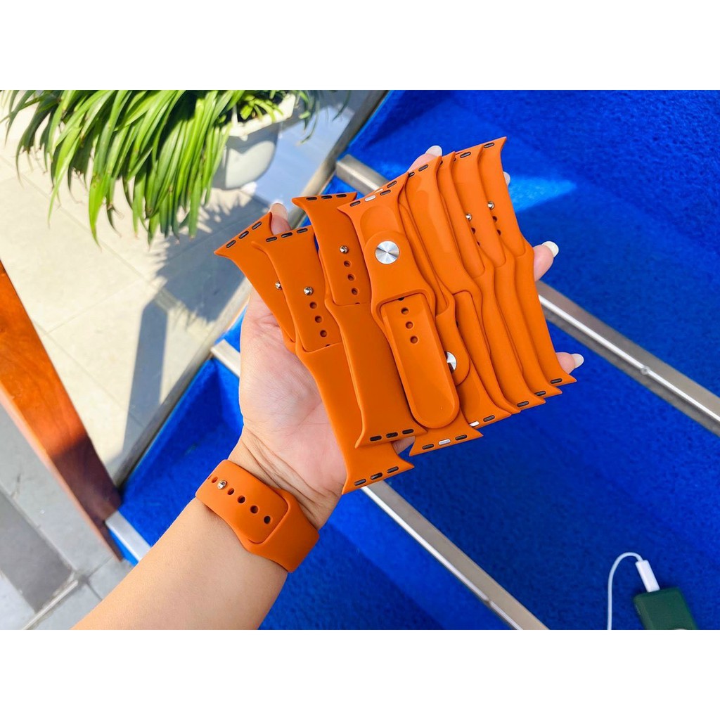 Dây đeo Apple Watch Cao Su Sport Bands Cam Đất