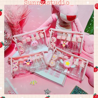 🎀BỘ CHIẾT MỸ PHẨM KÈM TÚI 🎀 Set 7 Chai/Lọ/Hộp Đựng Mỹ Phẩm Siêu Tiện Lợi Mang Đi Du Lịch