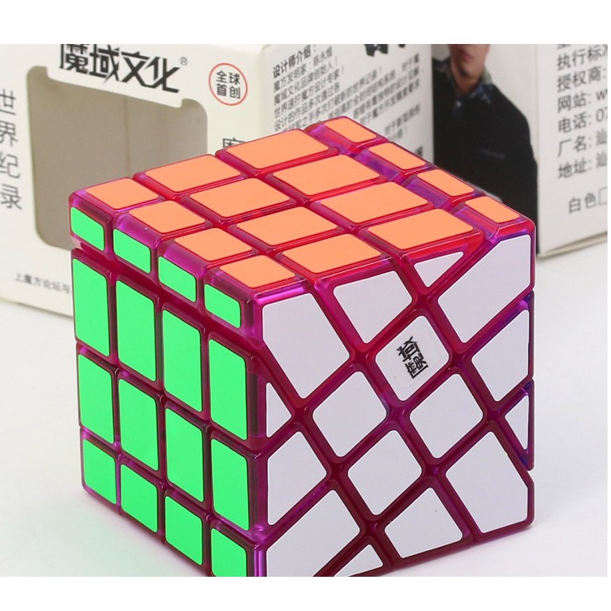 MoYu AoSu Windmill 4x4 Transparent Ice Blue / Purple Rubik Biến Thể 6 Mặt