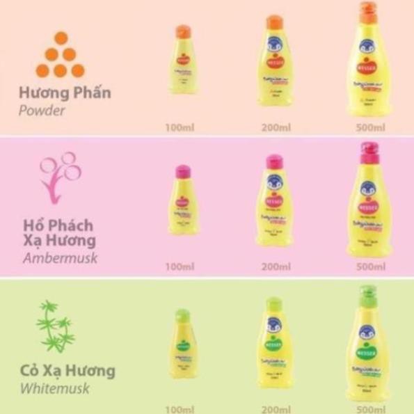 Sữa Tắm Gội Wesser 2in1 3 Mùi loại 200ml, 500ml