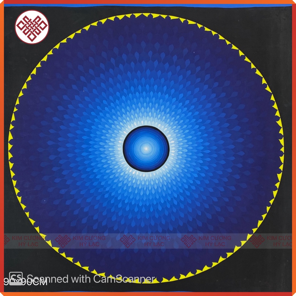 Tranh Mandala Thangka [Kim Cương Hỷ Lạc] Vẽ Tay Nepal