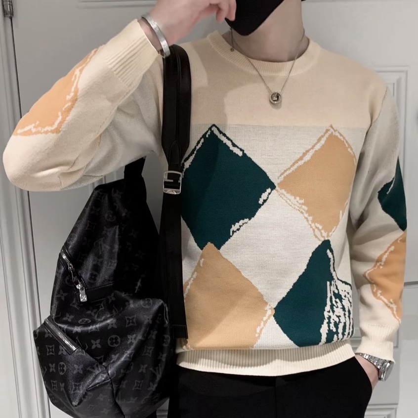 Áo Sweater Dệt Kim Thời Trang Cho Nam J1440