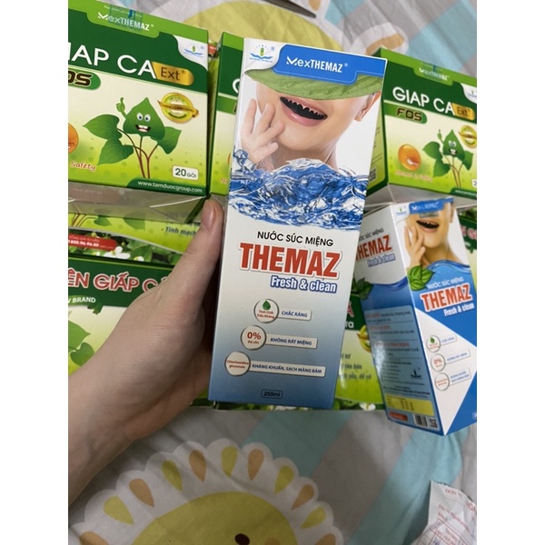 Nước Súc Họng Themaz Fresh & Clean - Làm Sạch Răng Miệng, Giảm Mảng Bám Răng, Giảm Viêm Loét, Nhiệt Miệng