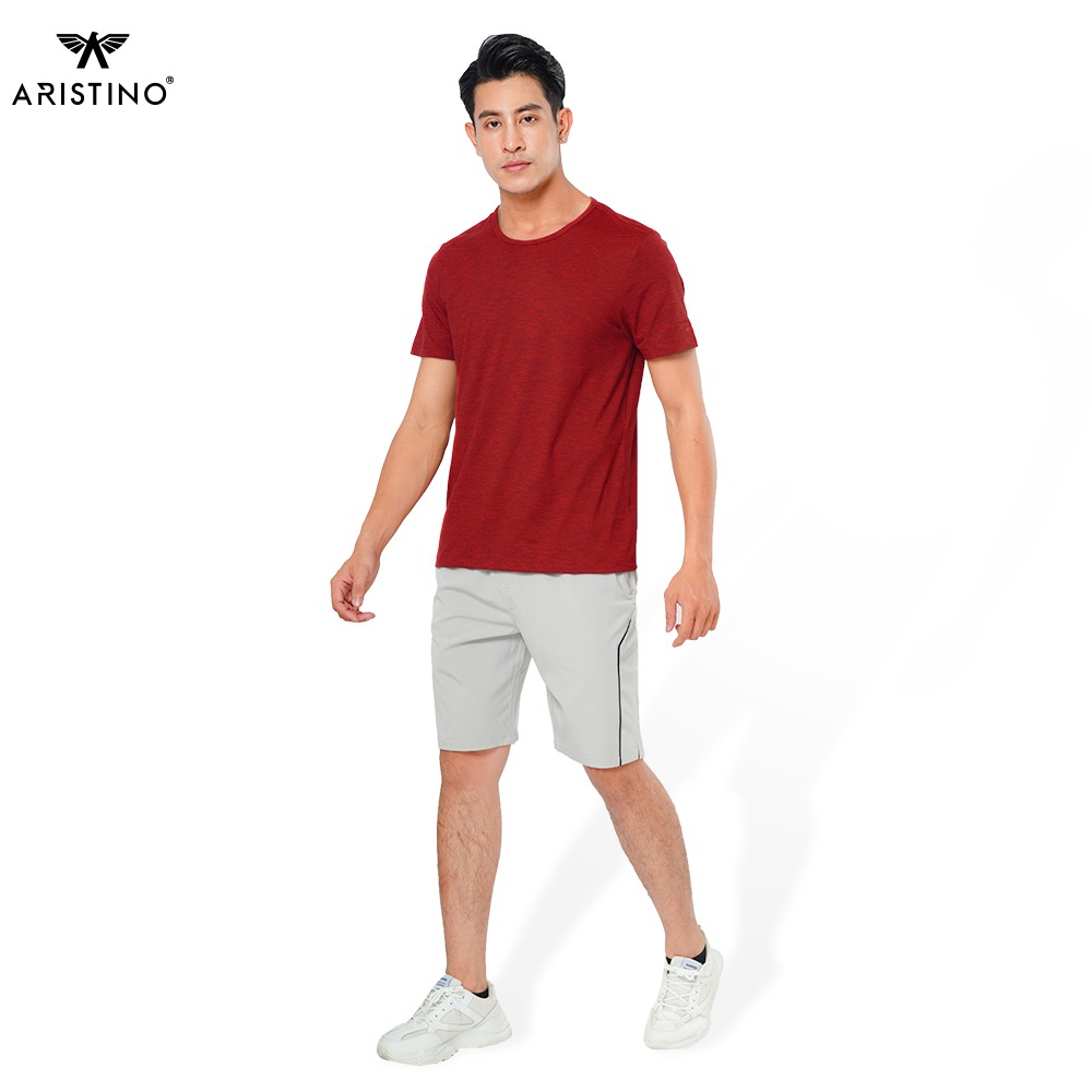 Áo thun nam ARISTINO mặt vải trơn mịn. đứng dáng tự nhiên, giữ phom và bền màu - ATSR01