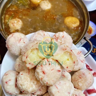 Viên tôm hùm nhân phô mai mozzazella cb khay 500g - viên thả lẩu malaysia