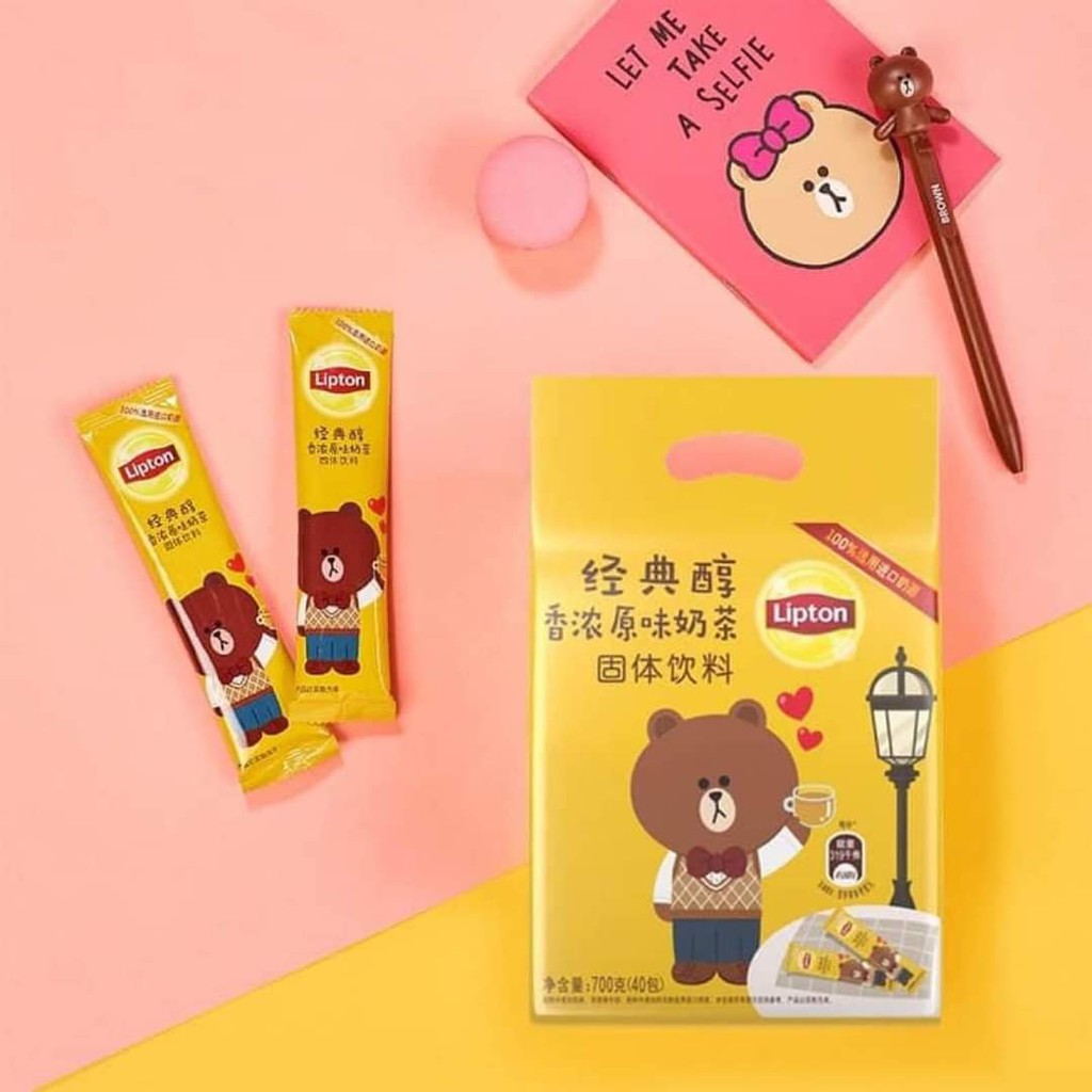 [FREESHIP] CM TÚI TRÀ SỮA LIPTON LINE FRIENDS 700GR 40 GÓI