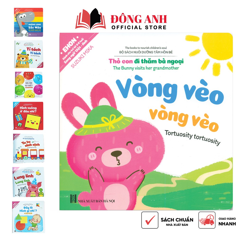 Sách - Combo 8 cuốn Ehon song ngữ Việt - Anh dành cho bé từ 0-6 tuổi (có file nghe)