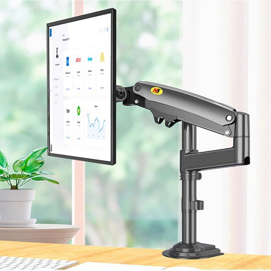 Giá Treo Màn Hình NB H100 22 - 35 Inch - Tay Treo Màn Hình Máy Tính Gắn Bàn Xoay 360 Độ
